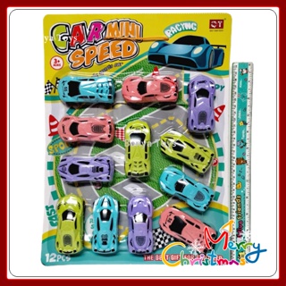 NEW มาใหม่💥 12 ชิน รถคาร์ของเล่น ของเล่นเด็ก ขนาดกว่าง 3 ซม. ยาว 8 ซม. คละสี คละแบบ ของเล่นแผง ของเล่นวันวาน
