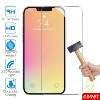 COVET ฟิล์มกระจก สำหรับ iPhone แบบเต็มจอ  รุ่นใหม่! ฟิล์มกระจก สำหรับฟิล์ม ไอโฟนฟิล์มกระจกแบบเต็มจอฟิล์มกระจกไอโฟน11 12 13 14 Pro Max X XS MAX XR 6 6s 7 8 Plus SE 2020