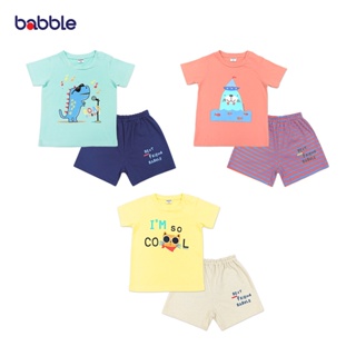 BABBLE ชุดเด็ก เสื้อผ้าเด็ก เสื้อยืด กางเกงเด็กเล็ก ชุดเซ็ต อายุ 1 ปี ถึง 7 ปี (3 ลายให้เลือก) proset070 (BPS)