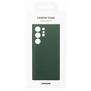 Samsung Official Galaxy S23 Ultra Leather Case ( Green ), EF-VS918LGEGWW