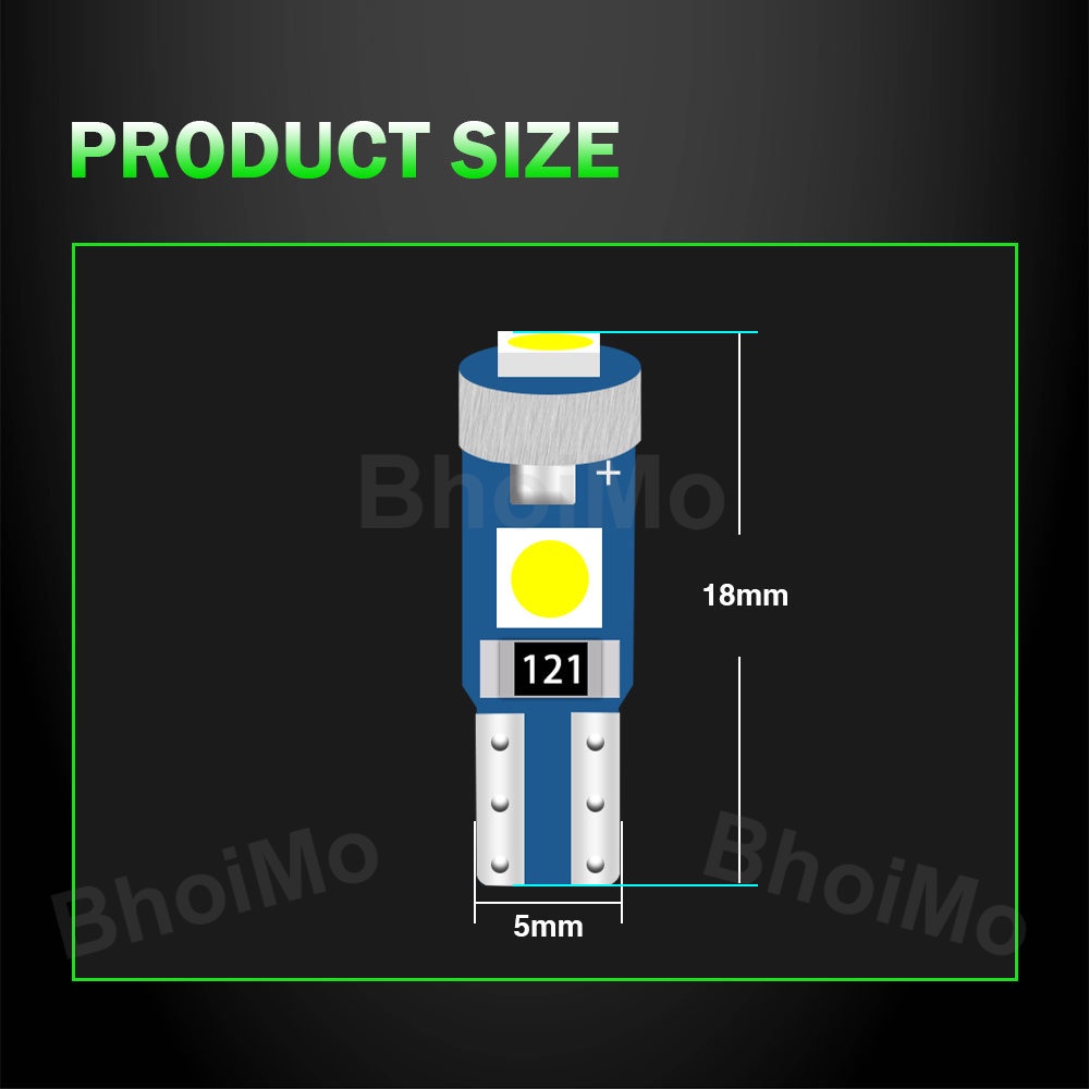 ภาพหน้าปกสินค้าBhoimo T5 Led W3W 3030 Led แดชบอร์ดไฟสัญญาณเตือนรถยนต์ 17 73 74 2721 จากร้าน bhoimo.th บน Shopee