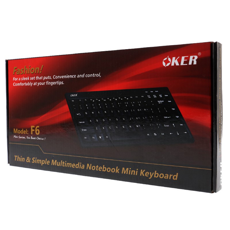 oker-usb-keyboard-mini-f6-white