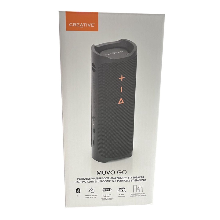 Creative MUVO GO Portable Waterproof Bluetooth 5.3 Speaker ( Midnight ...