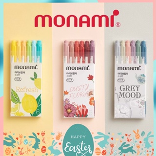 สินค้า ปากกาสี Monami Live Color ชุดเซ็ต 6 สี ด้ามขาว พร้อมแพ็คเกจ