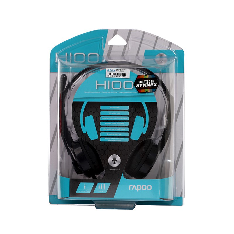 rapoo-หูฟัง-headset-h100-black