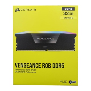 Corsair VENGEANCE RGB 32GB (2 x 16GB) DDR5 DRAM 6400MHz C32 Memory Kit (Black)