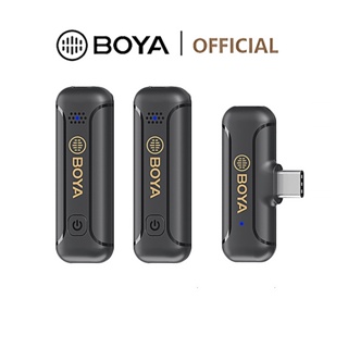 Boya BY-WM3T2-D/U Wireless Microphone Mini Lapel Mic ชาร์จขณะใช้ไมโครโฟนไร้สายตัดเสียงรบกวนสําหรับแล็ปท็อปสมาร์ทโฟนอุปกรณ์ Tablet Type-c