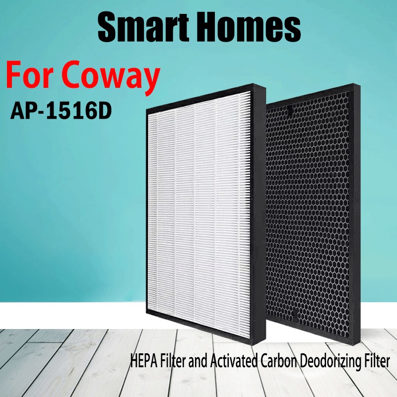 For Coway Air Purifier AP-1516D AP1516D Replacement HEPA Filter and  Activated Carbon Deodorizing Filter | Shopee Thailand