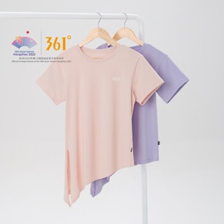 เสื้อยืดคอกลม แขนสั้น ผ้าฝ้าย ทรงหลวม ระบายอากาศ สีชมพู 361 องศา สไตล์สปอร์ต สําหรับผู้หญิง 662324108