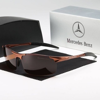 * แว่นขี่มอเตอร์ไซค์ * แว่นกันแดดใหม่ของ Mercedes-Benz เลนส์โพลาไรซ์อลูมิเนียมแมกนีเซียมคุณภาพสูงสำหรับผู้ชายแว่นกันแดดผ
