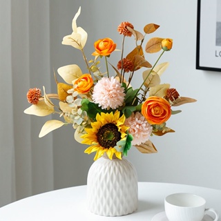 ใหม่ระดับไฮเอนด์ดอกไม้ประดิษฐ์ดอกไม้ปลอมจัดห้องนั่งเล่นตกแต่งบ้านจัดดอกไม้โต๊ะจัดดอกไม้จัดดอกไม้