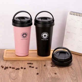 coffee mug stainless steel แก้วกาแฟสแตนเลสฝาหูหิ้ว ส