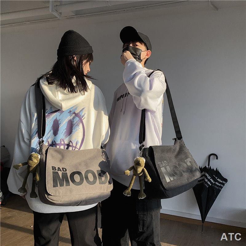 กระเป๋าสะพายไหล่-กระเป๋าสะพายลำลองสไตล์เกาหลีสไตล์เรโทรศิลปะญี่ปุ่น