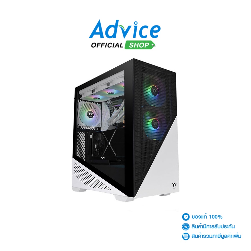 mATX CASE เคสคอมพิวเตอร์(NP) THERMALTAKE DIVIDER 170 TG ARGB (SNOW,CA