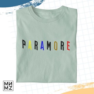 เสื้อแขนสั้น เสื้อยืดแฟชั่น เสื้อยืดสีขาว PARAMORE สามเพลงวงเสื้อ unisex ผู้ชายผู้หญิงทีเสื้อยืดผ้าฝ้ายลําลอง H)M