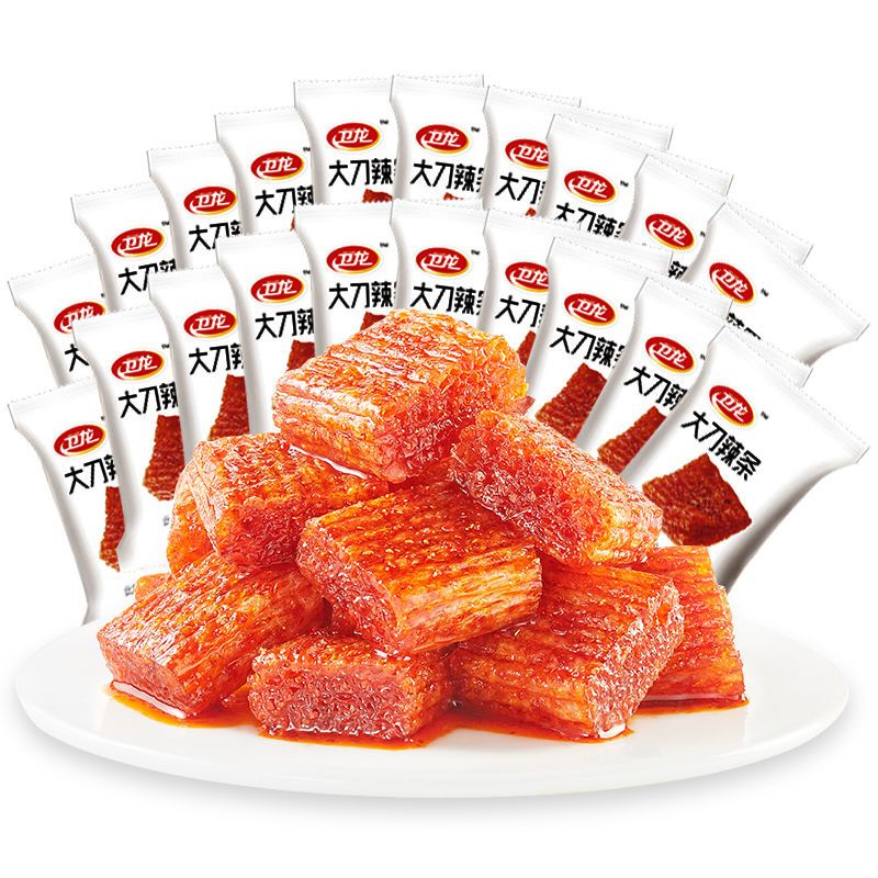 แถบรสเผ็ดweilong-spicy-strip-snack-gift-pack-496g-กลูเตนขนาดใหญ่-กลูเตนขนาดเล็กแท่งรสเผ็ด-kiss-burning-spicy-internet-ค