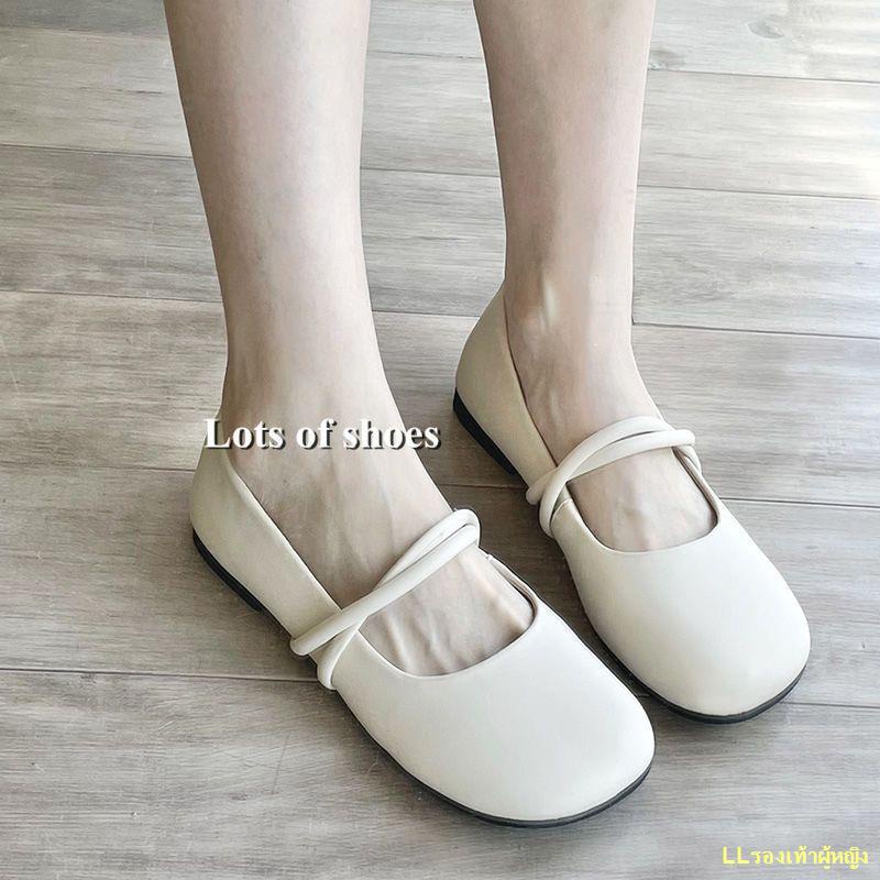 พร้อมส่ง-รองเท้า-mary-jane-flat-round-toe-peas-สำหรับผู้หญิง