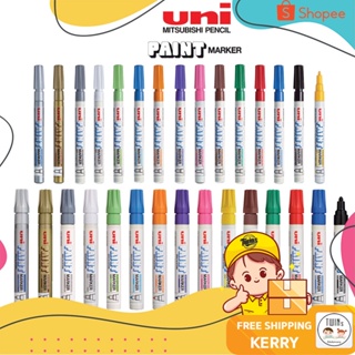 ภาพขนาดย่อของภาพหน้าปกสินค้าปากกา ยูนิ UNI Paint Marker กันน้ำ ขนาดหัว 1.0 และ 2.0 MM จากร้าน twins.stationery บน Shopee