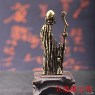 ☏✸Bodhidharma Ornament Enlightenment Pure Copper New Chinese Zen Home Porch Exhibition Hall Decoration Brass Figure Budd
