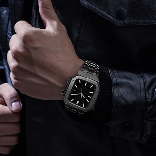 สายนาฬิกาข้อมือ สเตนเลส โลหะ คุณภาพสูง สําหรับ Apple Watch Series 8 7 6 SE 5 4 ขนาด 44 มม. 45 มม.