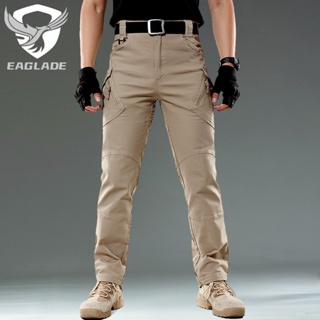 Eaglade กางเกงคาร์โก้ยุทธวิธี สําหรับผู้ชาย สีกากี