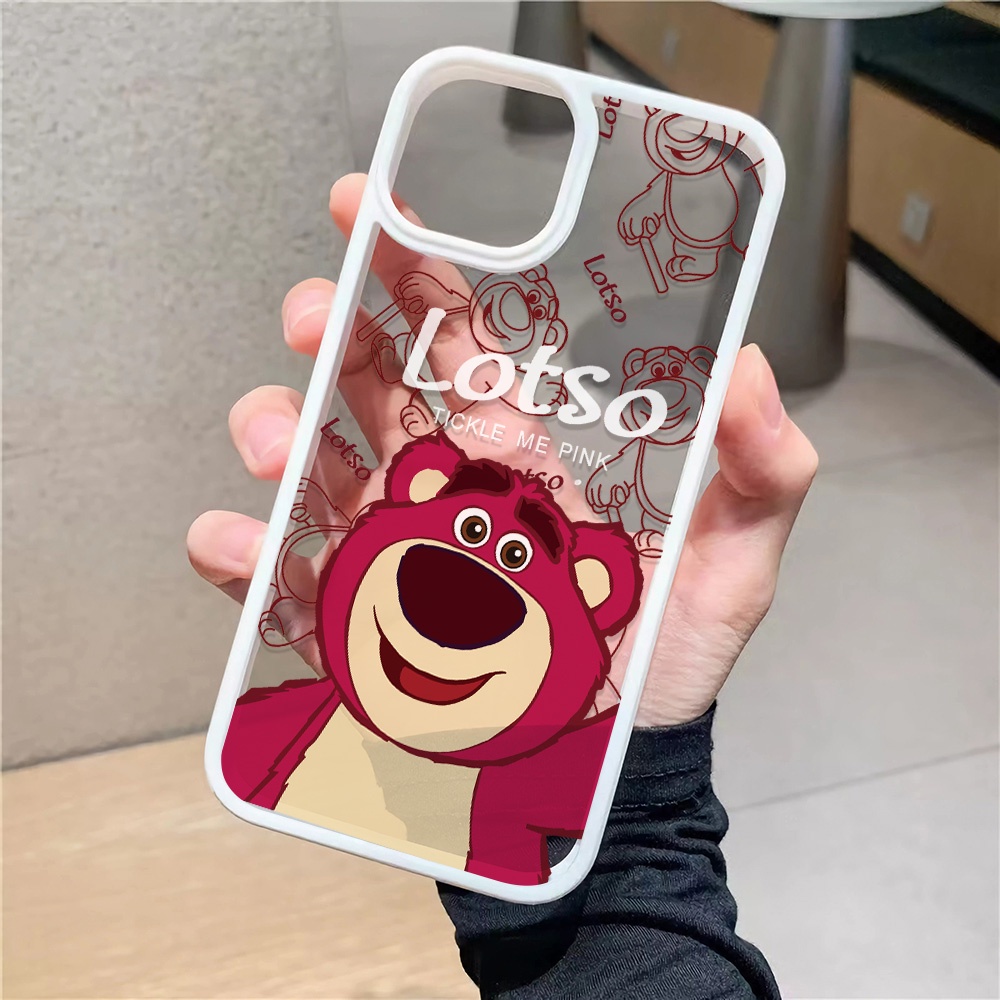 เคสโทรศัพท์มือถืออะคริลิคใส-แบบแข็ง-ลาย-lotso-น่ารัก-สําหรับ-iphone-14promax-11-13-12-7plus-8-x-xs-max