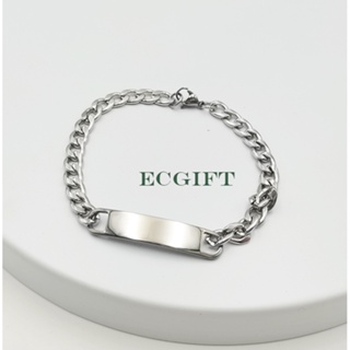 Ecgift BR008 กําไลข้อมือ สเตนเลส สตีล สําหรับผู้ชาย ผู้หญิง