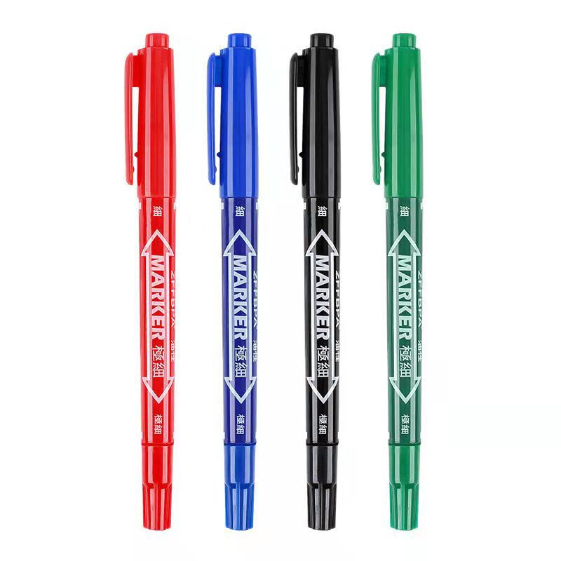 ภาพสินค้าdouble marker penปากกาเขียนซองไปรษณีย์ ปากกากันน้ำ 2 หัว​ปากกา Marker ปากกาเขียนปากกาเคมี CD markerแพ็คเกจส่วนบุคคล จากร้าน bestsiing บน Shopee ภาพที่ 4