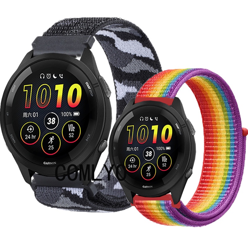 สายนาฬิกาข้อมือไนล่อน-สําหรับ-garmin-forerunner-265-255-245-645-55-158