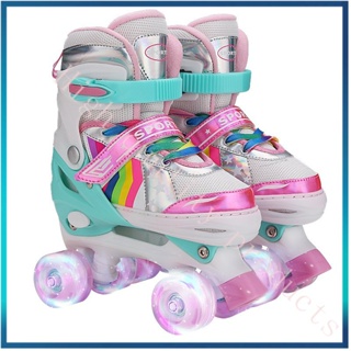 C3DV JMU💗รองเท้าสเก็ตเด็กแฟลชเต็มรูปแบบรองเท้าสเก็ตแถวคู่หลายแบบ childrens roller skates