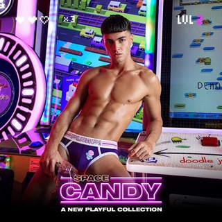 [ORLVS]pump Men Briefs Sexy Underwear Fashion Underpants Cotton U Pouch 2 Color pink purple PU018