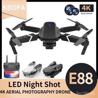 KBDFA โดรน RC E88 Pro ใหม่ Wi-Fi FPV พร้อมกล้อง HD 4K มุมกว้างโดรนโดรนสี่ใบพัดควบคุมได้สูงของเล่นเด็กของขวัญ