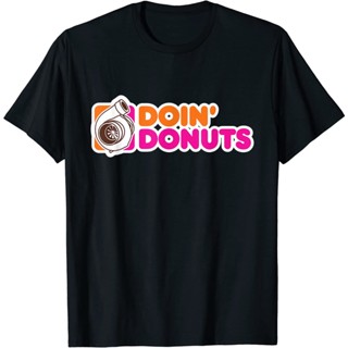 Doin donuts-เสื้อยืดนักแข่งรถและนักดริฟท์ตลก