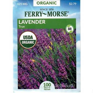 เมล็ด Lavender Real Organic Herb Seeds Non-Transgenic-Ferry Morse 12/23 มะเขือ