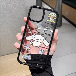 เคสโทรศัพท์มือถืออะคริลิคใส แบบแข็ง ลายการ์ตูน Cinnamoroll น่ารัก สําหรับ iphone 14promax 11 13 12 7Plus 8 X XS Max