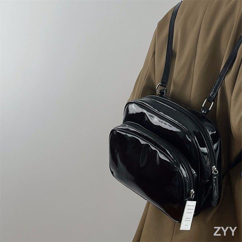 กระเป๋าขนมปังสดใสผู้หญิง-2023-ใหม่สีทึบกระเป๋าเป้สะพายหลังขนาดเล็กสบาย-ๆ-กระเป๋าเป้สะพายหลังทุกแบบ