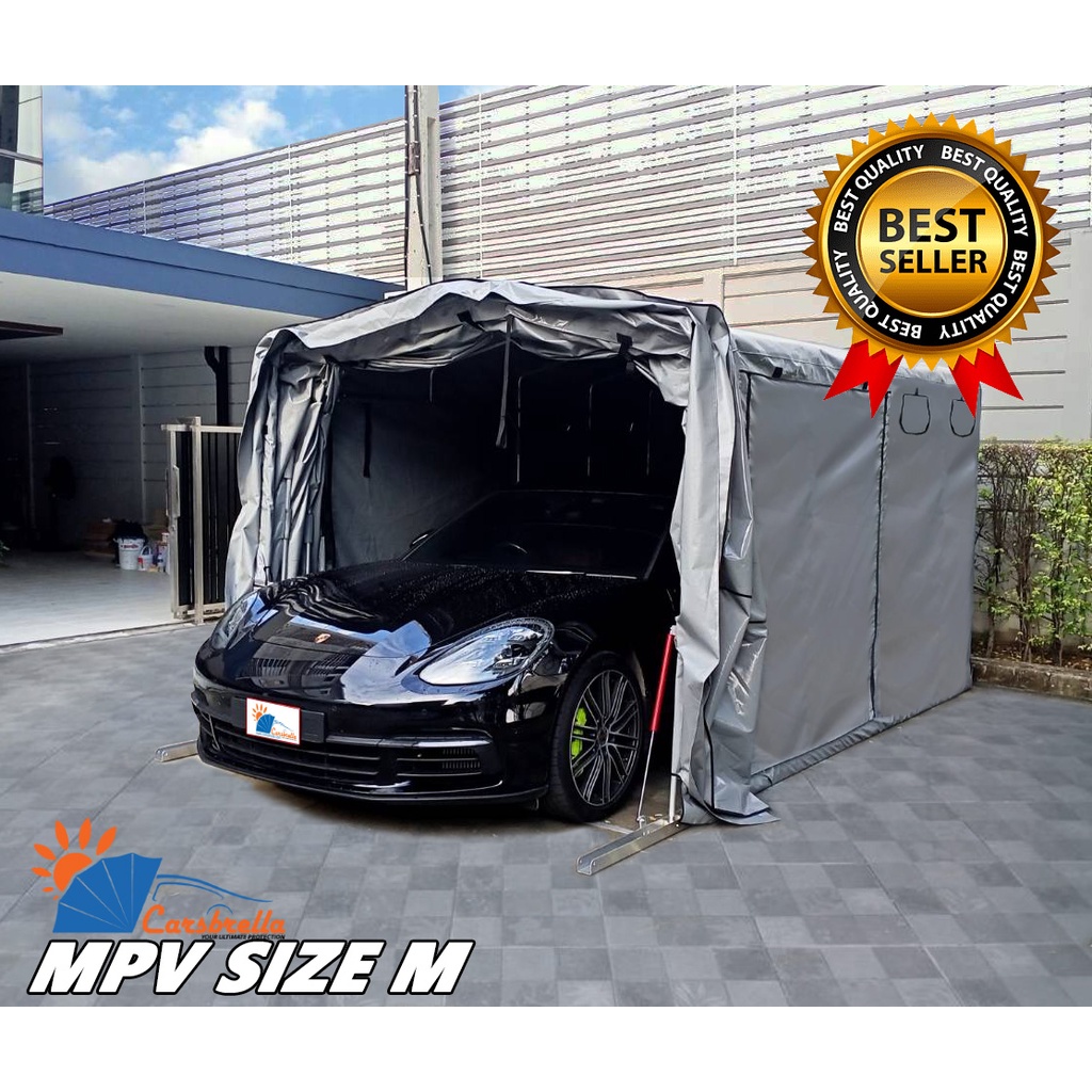 เต็นท์จอดรถสำเร็จรูป-carsbrella-รุ่น-mpv-size-s-m-l-xl-สำหรับรถยนต์ทุกขนาด-aluminium-frame