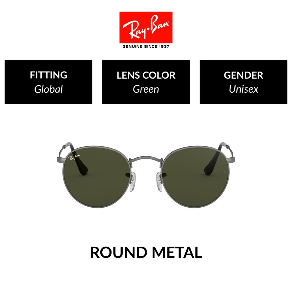 ภาพหน้าปกสินค้าRay-Ban Round Metal - RB3447 029 size 53 -sunglasses