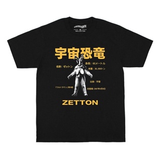 เสื้อแขนสั้น [COD]Zetton เสื้อยืดลําลอง ผ้าฝ้าย 100% แขนสั้น คอกลม พิมพ์ลายอนิเมะ Baltan Seijin Kaiju Monster Ultraman