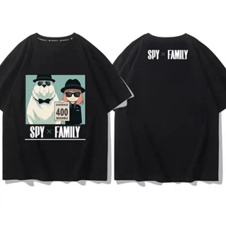 เสื้อเชิ้ตแขนสั้น ไม่ต้องรีด ♈✱✸Anya Smug SPY x FAMILY Tshirt Harajuku Streetwear Tops O Neck Japanese Anime Women/Men