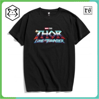 เสื้อเชิ้ตแขนสั้น เสื้อยืดไม่ต้องรีด เสื้อยืดผ้าฝ้าย พิมพ์ลาย Marvel Thor Love and Thunder Combed Rs149