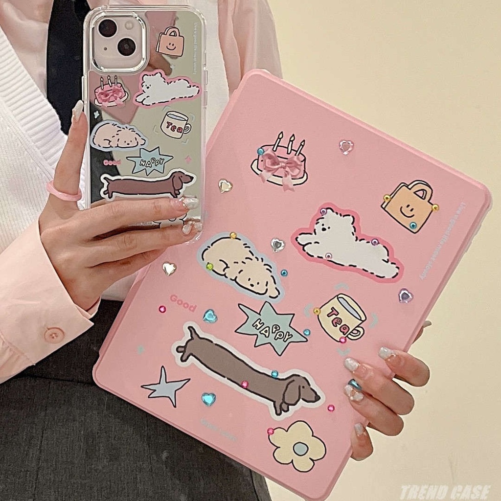 การ์ตูนลูกสุนัข-360-เคสหมุนได้-พร้อมช่องใส่ดินสอ-สําหรับ-ipad-air-5-4-10-9-pro-11-12-9-mini-6-8-3in-2019-10-2-7-8-9th-2022-รุ่น-10th