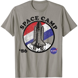 NASA Space Camp เสื้อยืดป้ายสีแดงขาวและน้ำเงิน 86