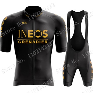 เสื้อกีฬาแขนสั้น ลายทีม Ineos Grenadier สีทอง สําหรับผู้ชาย 2024