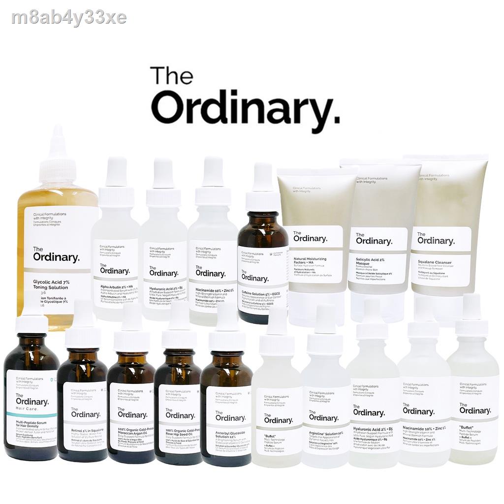 The Ordinary (Niacinamide/ Aha + Bha/ Caffeine/ Hyaluronic Acid/ Buffet/ Alpha Arbutin/ Natural