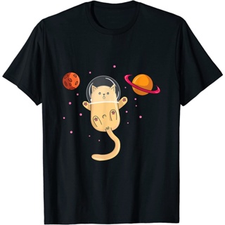 เสื้อยืด Chibi Cat astronaut in Space TShirt