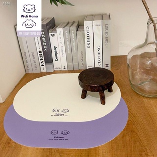 อุปกรณ์สำหรับสัตว์เลี้ยง#Pet placemat PVC cat dog table mat กันน้ำและกันน้ำมัน ทำความสะอาดง่าย พรมหนัง พรมปูพื้นที่เรียบ
