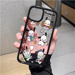 เคสโทรศัพท์มือถืออะคริลิคใส แบบแข็ง ลาย Pochacco น่ารัก สําหรับ iphone 14promax 11 13 12 7Plus X XS Max