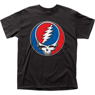 เสื้อแขนสั้น เสื้อยืดผ้าฝ้าย แขนสั้น คอกลม Grateful Dead Logo T-Shirt เสื้อยืดถูกๆ เสื้อ ยืด ผู้ชาย