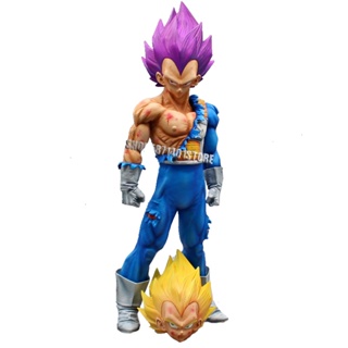 Dragon Ball Z Figure GK Three Heads Cosmic Suit Battle Vegeta Action Figure 31cm PVC Anime Model Collection Toys Gifts